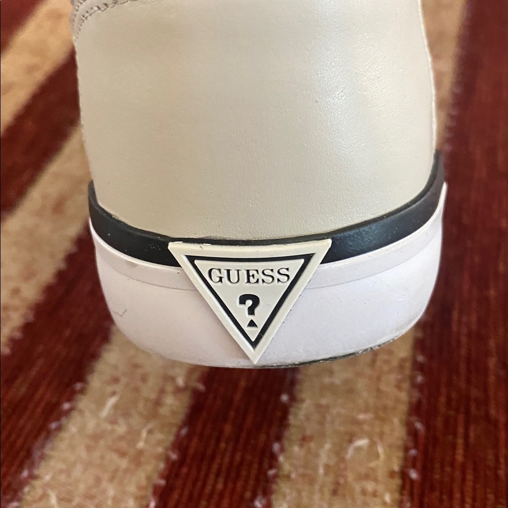 Guess Black and White Sneakers with gold and silver accents. Size 6 1/2 - Picture 10 of 15